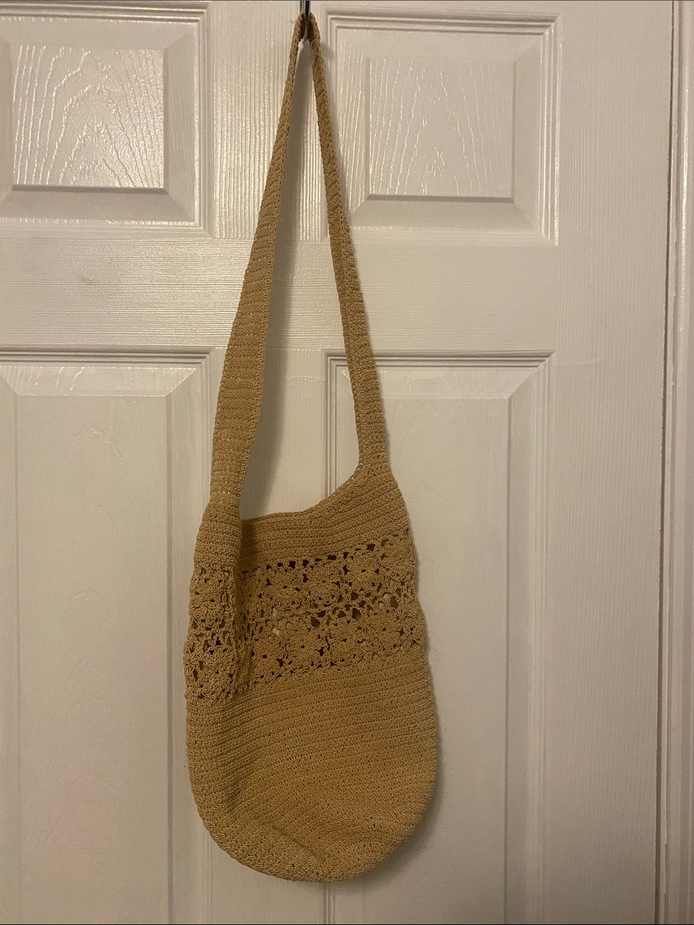 Liz Claiborne Tan Crochet Shoulder Bag